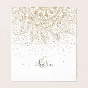 Het elegante Gouden Ontwerp van Confettien Mandala Visitekaartjes