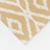 Het elegante gouden patroon van de ikat fleece deken (Hoek)