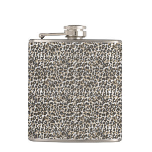 Het elegante gouden patroon van de luipaard heupfles