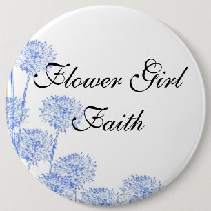 Het elegante Huwelijk van het Meisje van de Bloem Ronde Button 6,0 Cm