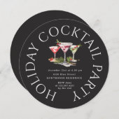 Het elegante kerstfeest van de cocktail kaart (Voorkant / Achterkant)