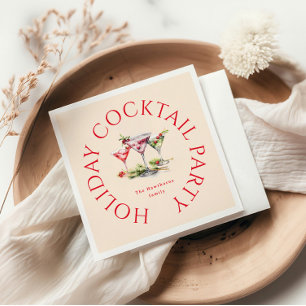 Het elegante kerstfeest van de cocktail servet