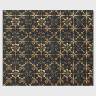 Het Elegante Kerstmis - Zwart Cadeaupapier