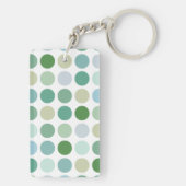 Het elegante kleurrijke groene monogram van het sleutelhanger (achterkant)