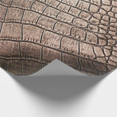 Het elegante lederpatroon sluit dicht. cadeaupapier (Hoek)