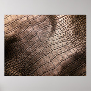 Het elegante lederpatroon sluit dicht. poster
