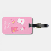 Het elegante Moderne Roze Bagagelabel van het (Achterkant horizontaal)