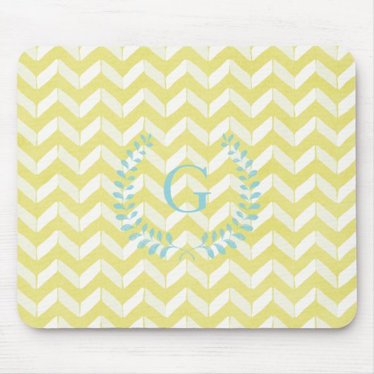 Het elegante Monogram van de Douane van de Chevron Muismat (Voorkant)