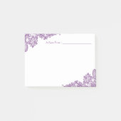Het elegante Paarse BloemenKant van de Lavendel Post-it® Notes (Voorkant)