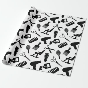 Het elegante Patroon van de Herenkapper Cadeaupapier