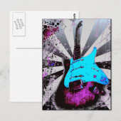 Het elektrische Briefkaart van de Gitaar (Voorkant / Achterkant)