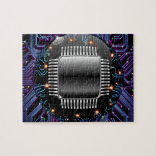 Het elektronische Motherboard Raadsel van de Kring Legpuzzel