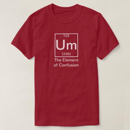 Het element van de smeltende scheikunde T-Shi T-shirt (Design voorkant)