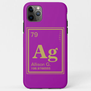 Het element van jou! Aangepaste naam Fuscia Period iPhone 11 Pro Max Hoesje