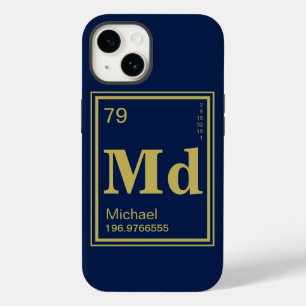 Het element van jou! Aangepaste naam Gold Periodic Case-Mate iPhone 14 Hoesje