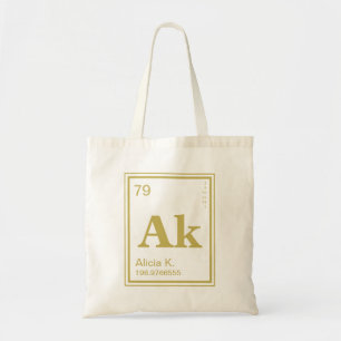 Het element van jou! Aangepaste naam Periodic Tote Bag