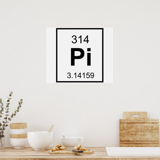 Het element van Pi Poster (Keuken)
