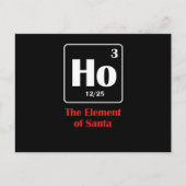 Het element van Santa Ho Funny Science Joke Puns Feestdagenkaart (Voorkant)