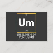 Het element van verwarring T-Shirt Visitekaartje (Voorkant)