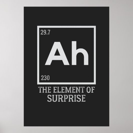 Het element verrassingen poster (Voorkant)