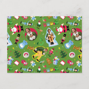 Het Elf en het Kerst Icons Pattern Briefkaart