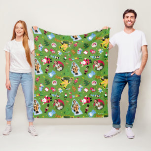 Het Elf en het Kerst Icons Pattern Fleece Deken