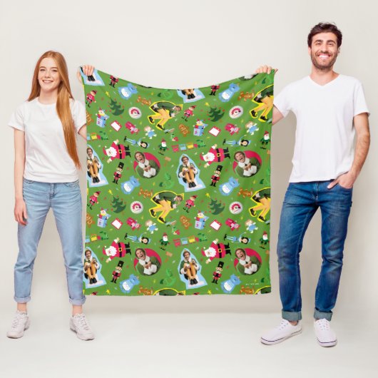 Het Elf en het Kerst Icons Pattern Fleece Deken (In situ)