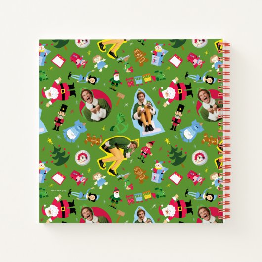 Het Elf en het Kerst Icons Pattern Notitieboek (Achterkant)