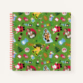 Het Elf en het Kerst Icons Pattern Notitieboek (Voorkant)