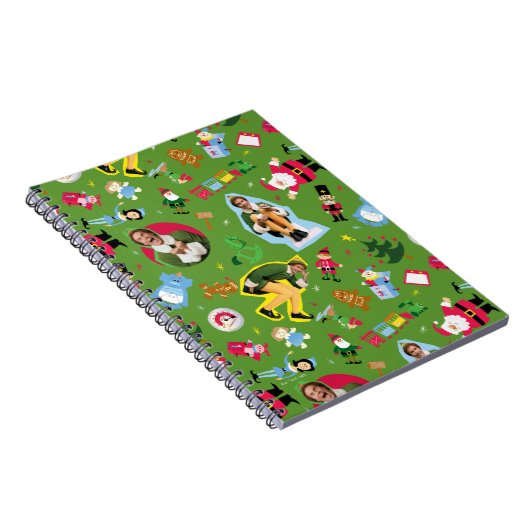 Het Elf en het Kerst Icons Pattern Notitieboek (Rechterzijde)