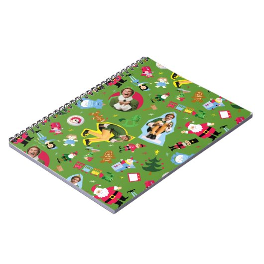 Het Elf en het Kerst Icons Pattern Notitieboek (Linkerzijde)