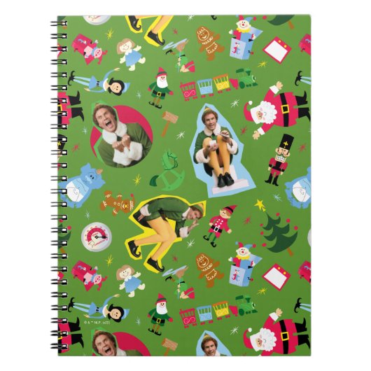 Het Elf en het Kerst Icons Pattern Notitieboek (Voorkant)