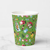 Het Elf en het Kerst Icons Pattern Papieren Bekers (Links)