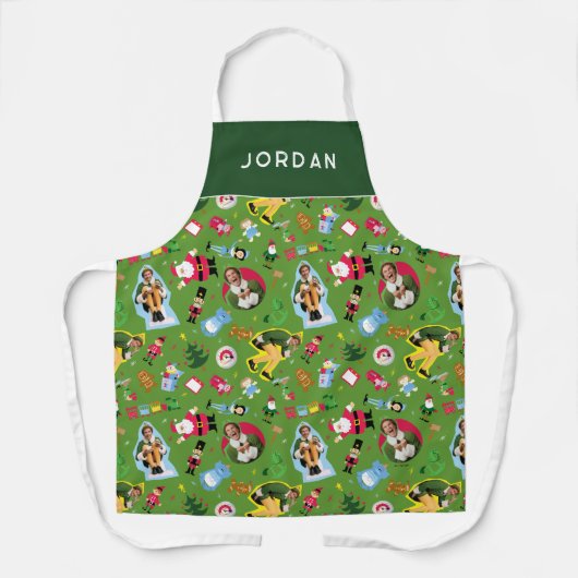 Het Elf en het Kerst Icons Pattern Schort (Voorkant)