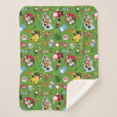 Het Elf en het Kerst Icons Pattern Sherpa Deken (Voorkant)