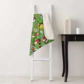 Het Elf en het Kerst Icons Pattern Sherpa Deken (In situ)