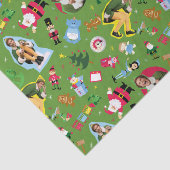 Het Elf en het Kerst Icons Pattern Tissuepapier (Detail)