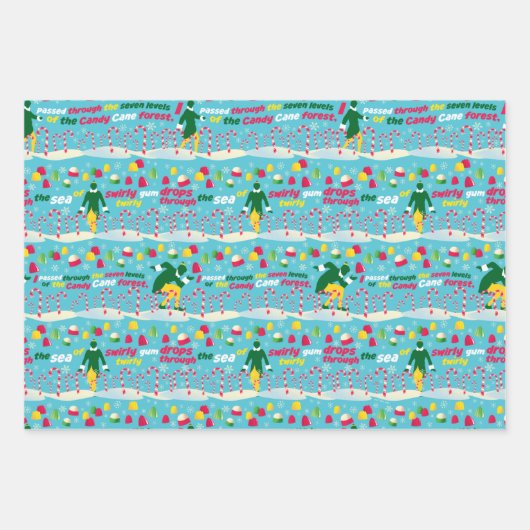 Het Elf Snoep Pattern Inpakpapier Vel (Voorkant 3)