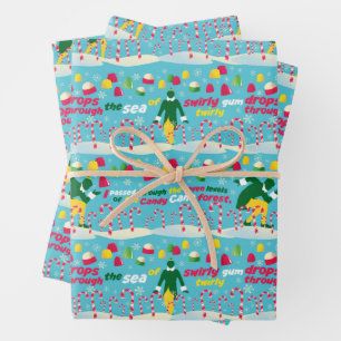 Het Elf Snoep Pattern Inpakpapier Vel