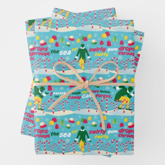 Het Elf Snoep Pattern Inpakpapier Vel (In situ)
