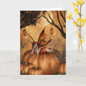 Het Elf van de pompoen Kaart (Gele Bloem)