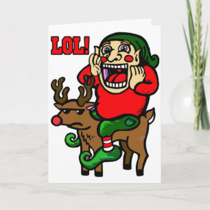 Het Elf van Kerstmis LOL Feestdagen Kaart