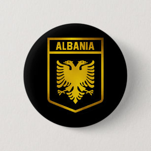 Het Embleem van Albanië Ronde Button 5,7 Cm
