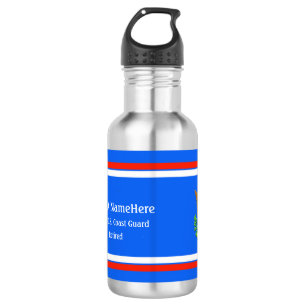 Het embleem van de Amerikaanse kustwacht personali Waterfles