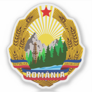 Het embleem van de Socialistische Republiek Roemen Sticker