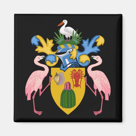 het embleem van de turks - en de caicoseilanden magneet (Voorkant)