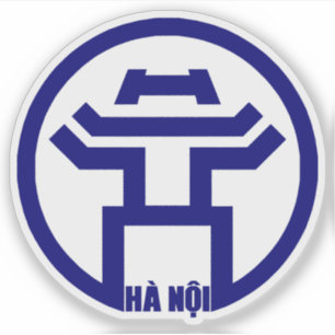 Het embleem van Hanoi, Vietnam Sticker