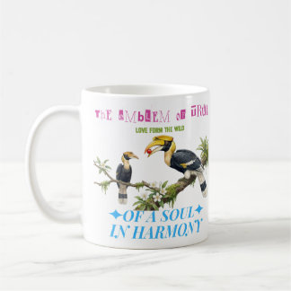Het embleem van ware liefde uit de vrije natuur  koffiemok