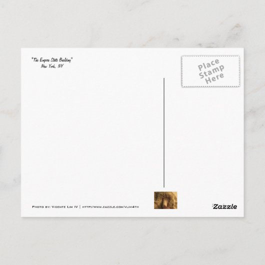 Het Empire State Building (Sepia) Briefkaart (Achterkant)