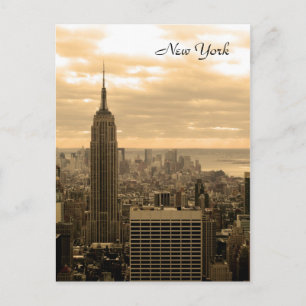 Het Empire State Building (Sepia) Briefkaart